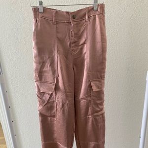 Satin cargo pants